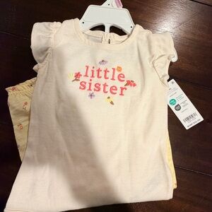 Carter's Cream 'Little Sister' Tee